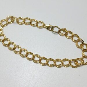 14K Gold Filled Link Bracelet; 8"; 4.3g